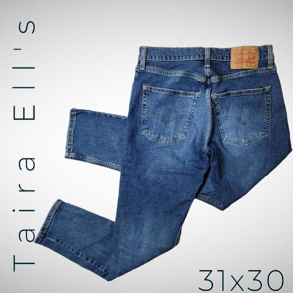 Levis 512‎ Slim Taper Mens Jeans 31x30 Medium Wash Blue Denim 28833-0775